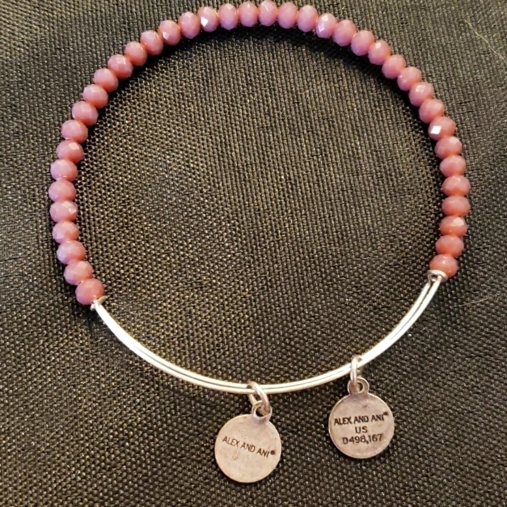 Alex and Ani Purple stone bracelet